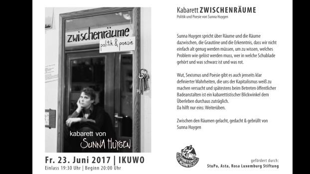 Zwischen den Räumen gelacht, gedacht & gebrüllt - Kabarett mit Sunna Huygen