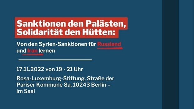 Sanktionen den Palästen, Solidarität den Hütten