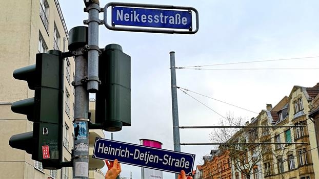 Einladung zur symbolischen Straßenumbenennung der Neikesstraße in Heinrich-Detjen-Straße