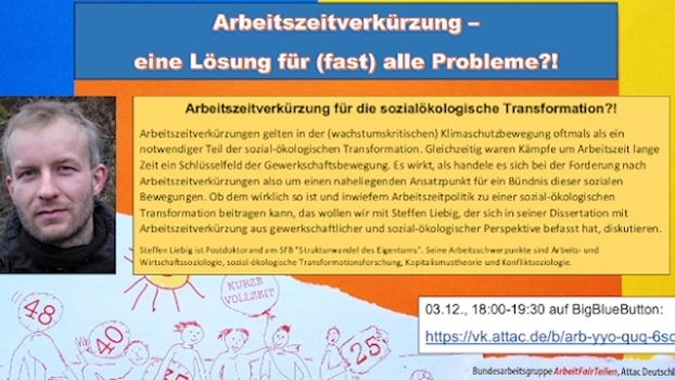 Arbeitszeitverkürzung für die sozialökologische Transformation?!