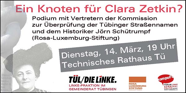 Ein «Knoten»  für Clara Zetkin? Zur Diskussion um Straßennamen in Tübingen